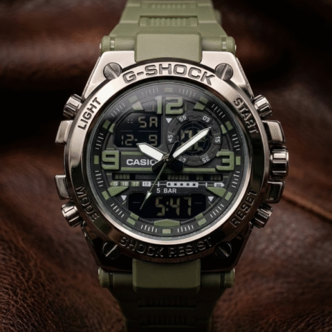 Casio G-Shock Dual Display Military Green Sports Watch