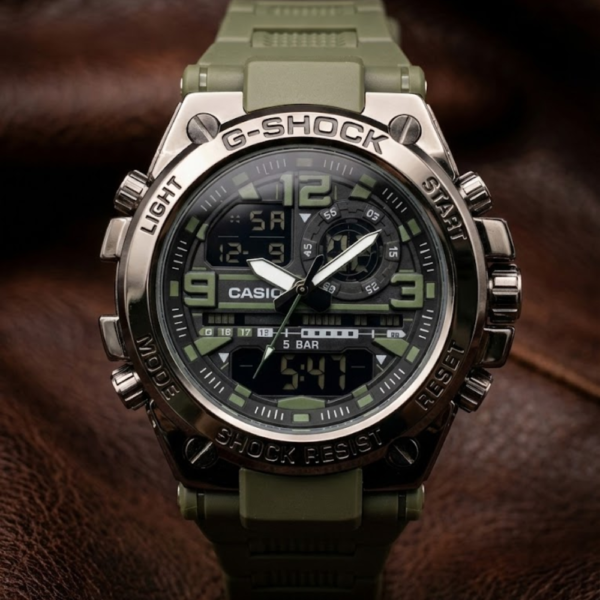 Casio G-Shock Dual Display Military Green Sports Watch