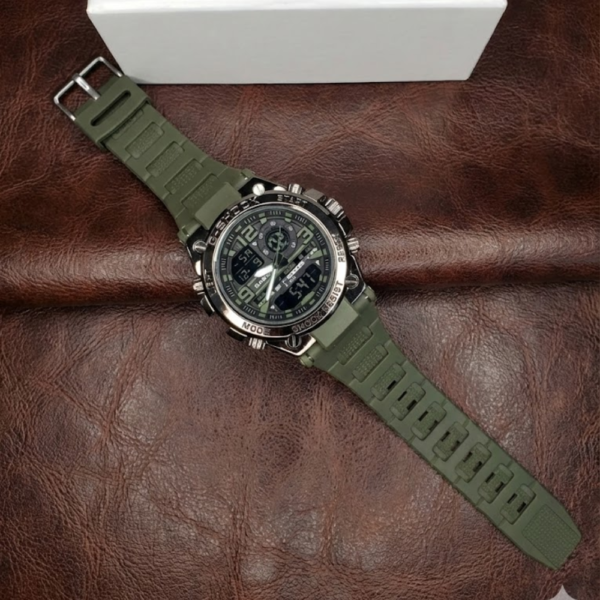 Casio G-Shock Dual Display Military Green Sports Watch