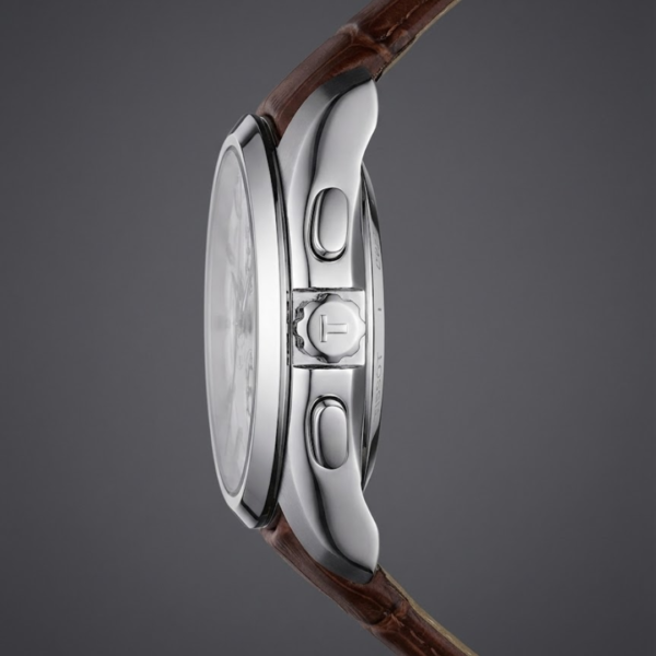 Tissot 1853 Automatic Chronograph – Silver Dial & Brown Leather Luxury Watch