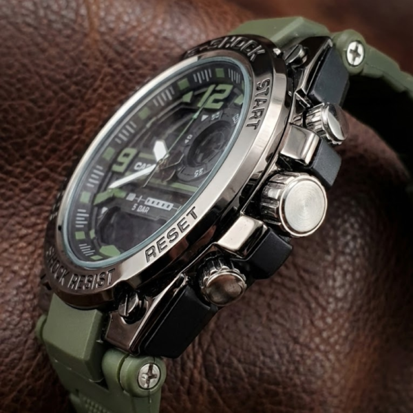 Casio G-Shock Dual Display Military Green Sports Watch
