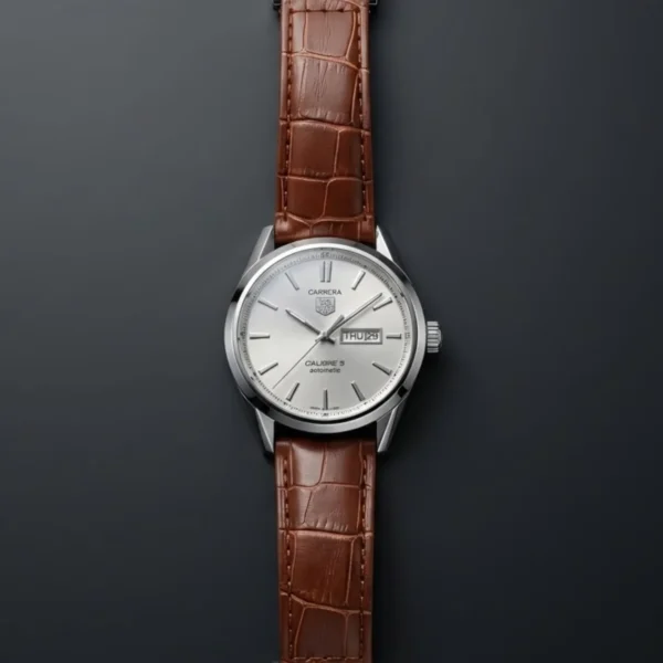 TAG Heuer Carrera Calibre 5 | Brown Leather | Silver Dial | Quartz