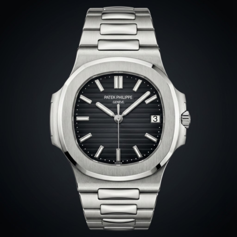 Patek Philippe Nautilus Stainless Steel with Black Dial