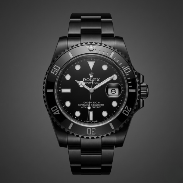 Rolex Submariner Date Blacked Stainless Steel with Black Dial