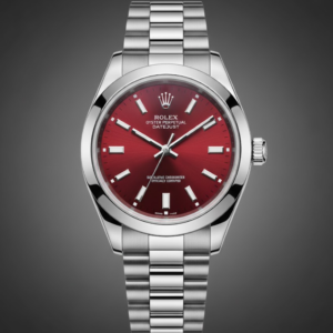 Rolex Oyster Perpetual Datejust Stainless Steel with Red Dial