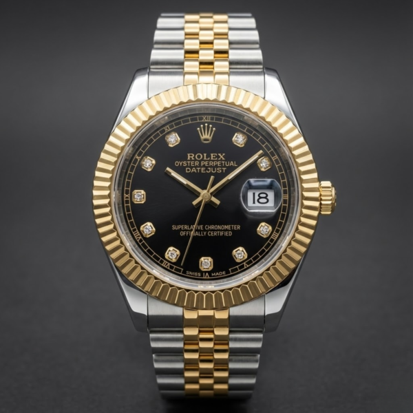 Rolex Datejust Two-Tone Black Diamond Dial
