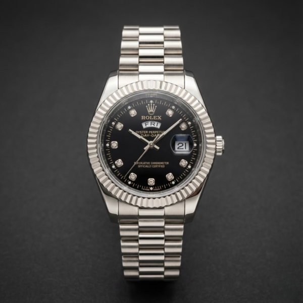 1. Rolex Datejust 36 Yellow Rolesor – Black Diamond Dial