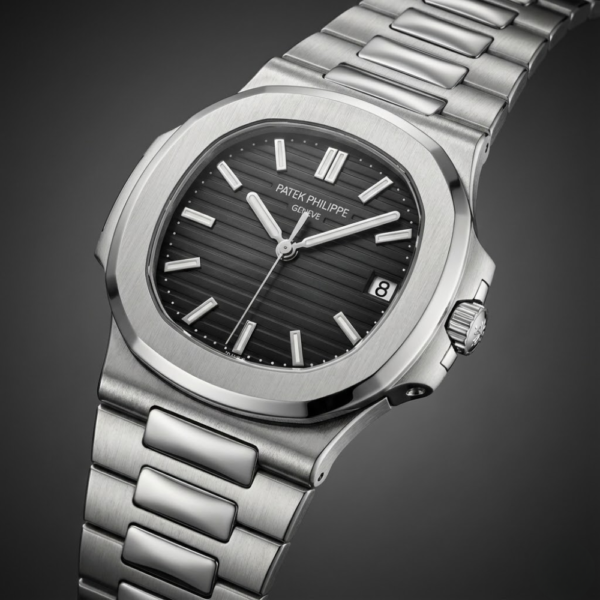 Patek Philippe Nautilus Stainless Steel with Black Dial