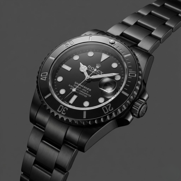 Rolex Submariner Date Blacked Stainless Steel with Black Dial