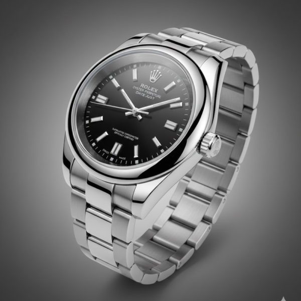 Rolex Oyster Perpetual Datejust Stainless Steel with Black Dial