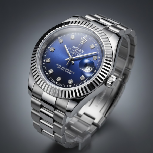 Rolex Oyster Perpetual Datejust Stainless Steel with Blue Diamond Dial