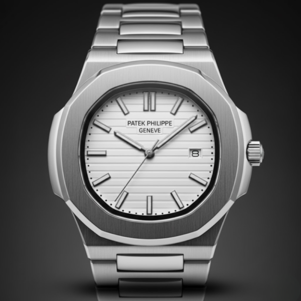 Patek Philippe Nautilus Stainless Steel with White Dial