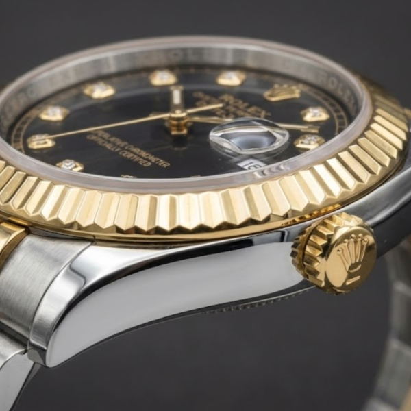 Rolex Datejust Two-Tone Black Diamond Dial
