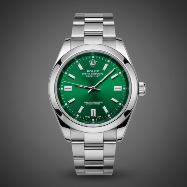Rolex Oyster Perpetual Datejust Stainless Steel with Green Dial
