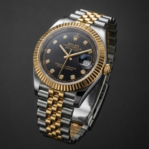 Rolex Datejust Two-Tone Black Diamond Dial