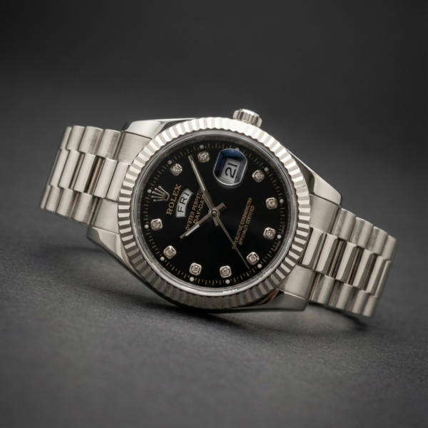 1. Rolex Datejust 36 Yellow Rolesor – Black Diamond Dial