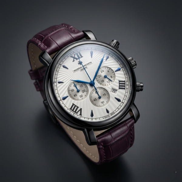 Vacheron Constantin Heritage Silver Chronograph with Blue Hands