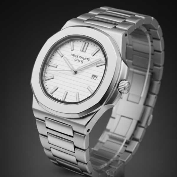 Patek Philippe Nautilus Stainless Steel with White Dial
