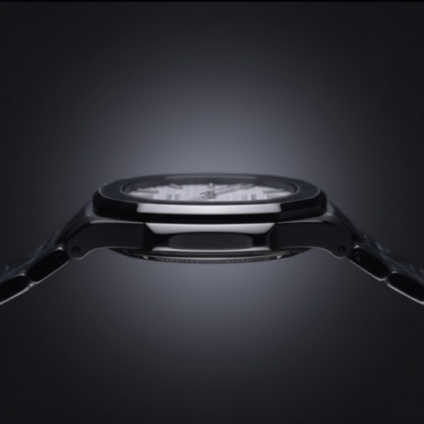 Patek Philippe Nautilus Blacked Stainless Steel with White Dial