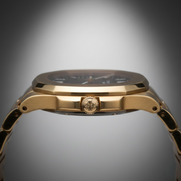 Patek Philippe Nautilus Two-Tone Stainless Steel & Yellow Gold with Black Dial