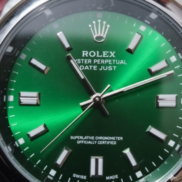 Rolex Oyster Perpetual Datejust Stainless Steel with Green Dial
