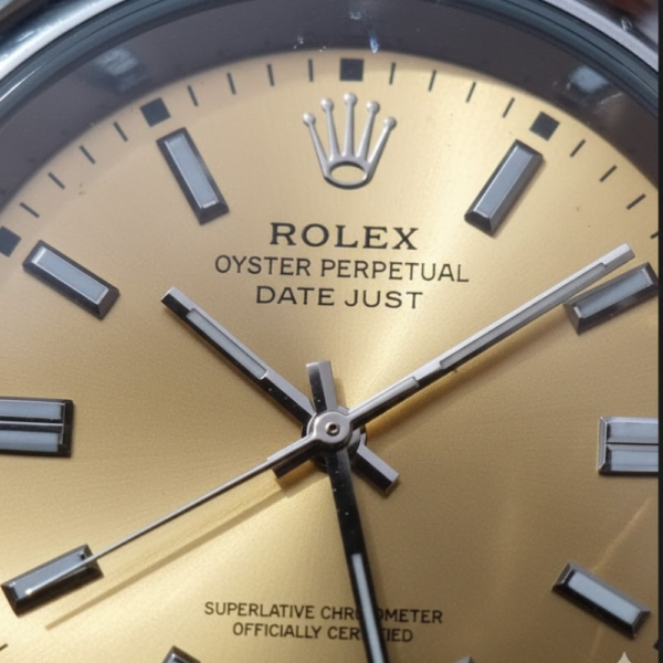 Rolex Oyster Perpetual Datejust Stainless Steel with Champagne Dial