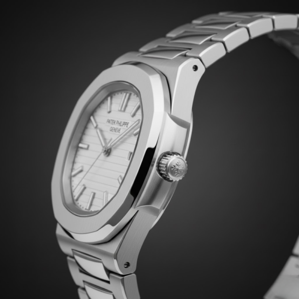 Patek Philippe Nautilus Stainless Steel with White Dial