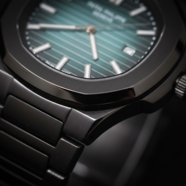 Patek Philippe Nautilus Blacked Stainless Steel with Green Dial