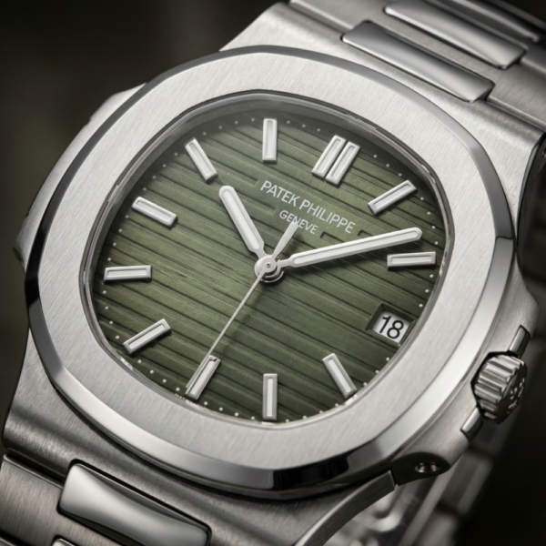 Patek Philippe Nautilus Stainless Steel with Green Dial